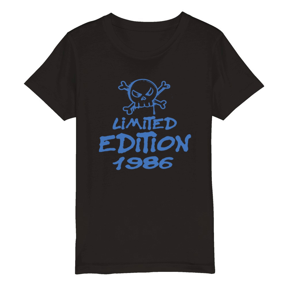 Limited Edition 1986 Birthday 1986 Born Organic Kids Crewneck T-shirt
