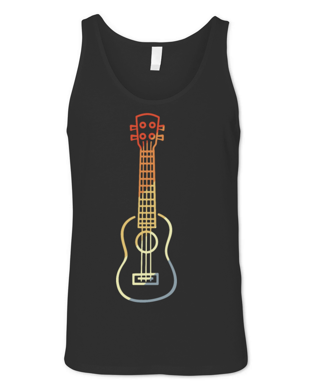 Vintage Ukulele Sketch Unisex Jersey Tank