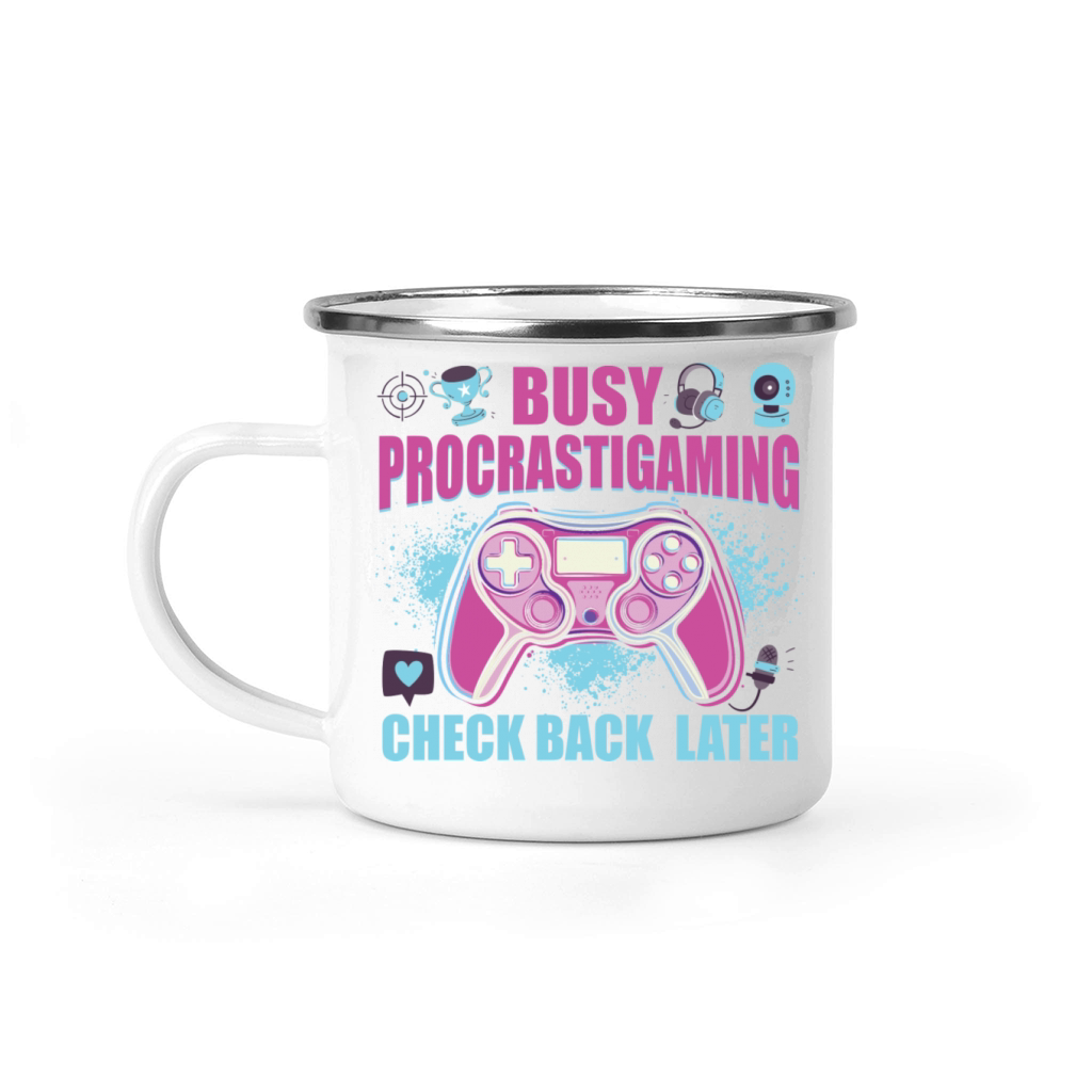 Gamer Busy Procrastigaming Gaming Camping Mug