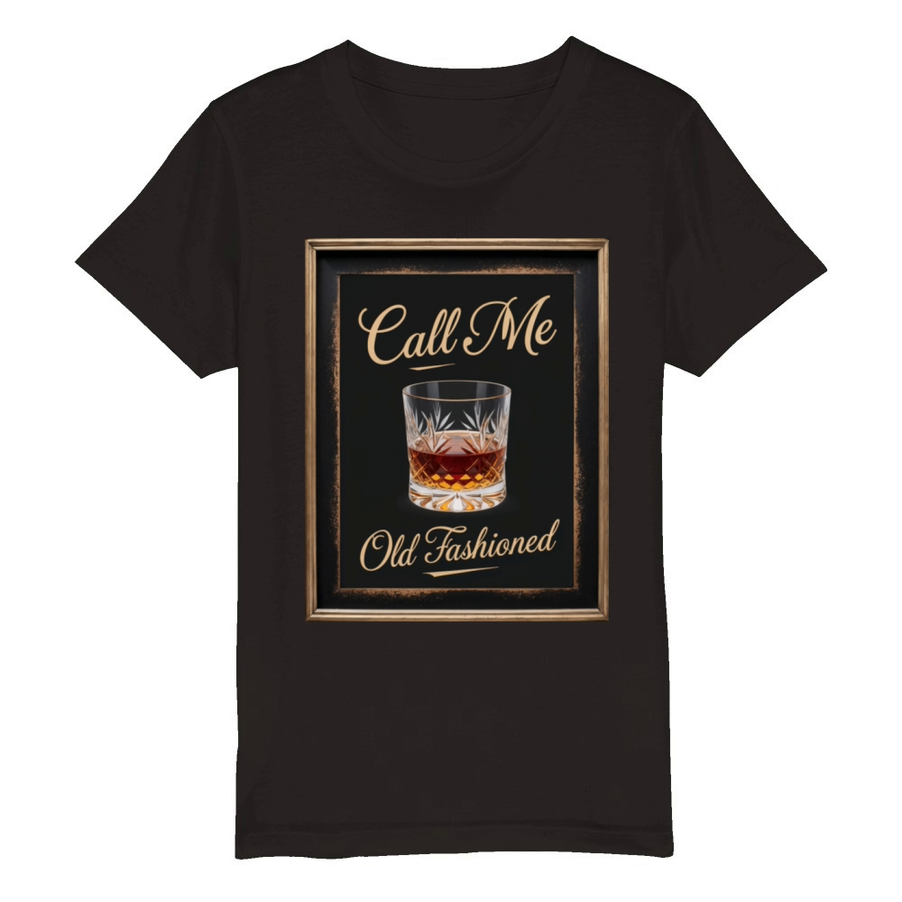 Call Me Old Fashioned Whiskey Funny Organic Kids Crewneck T-shirt