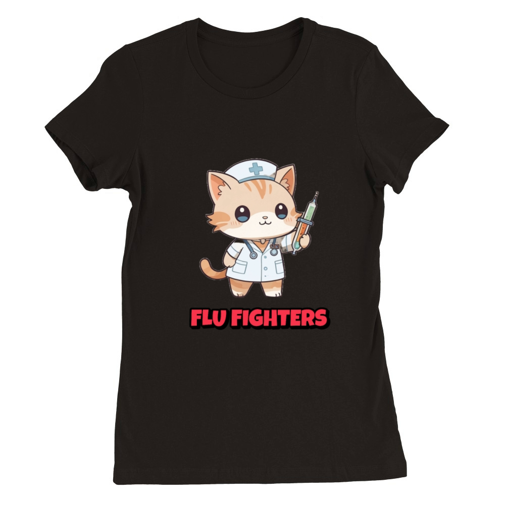 Flu Fighters Premium Womens Crewneck T-shirt