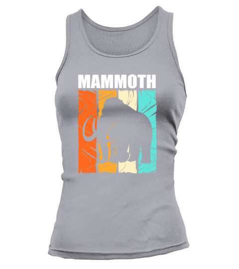 Retro Vintage Woolly Mammoth Elephant Silhouette Tank top Woman