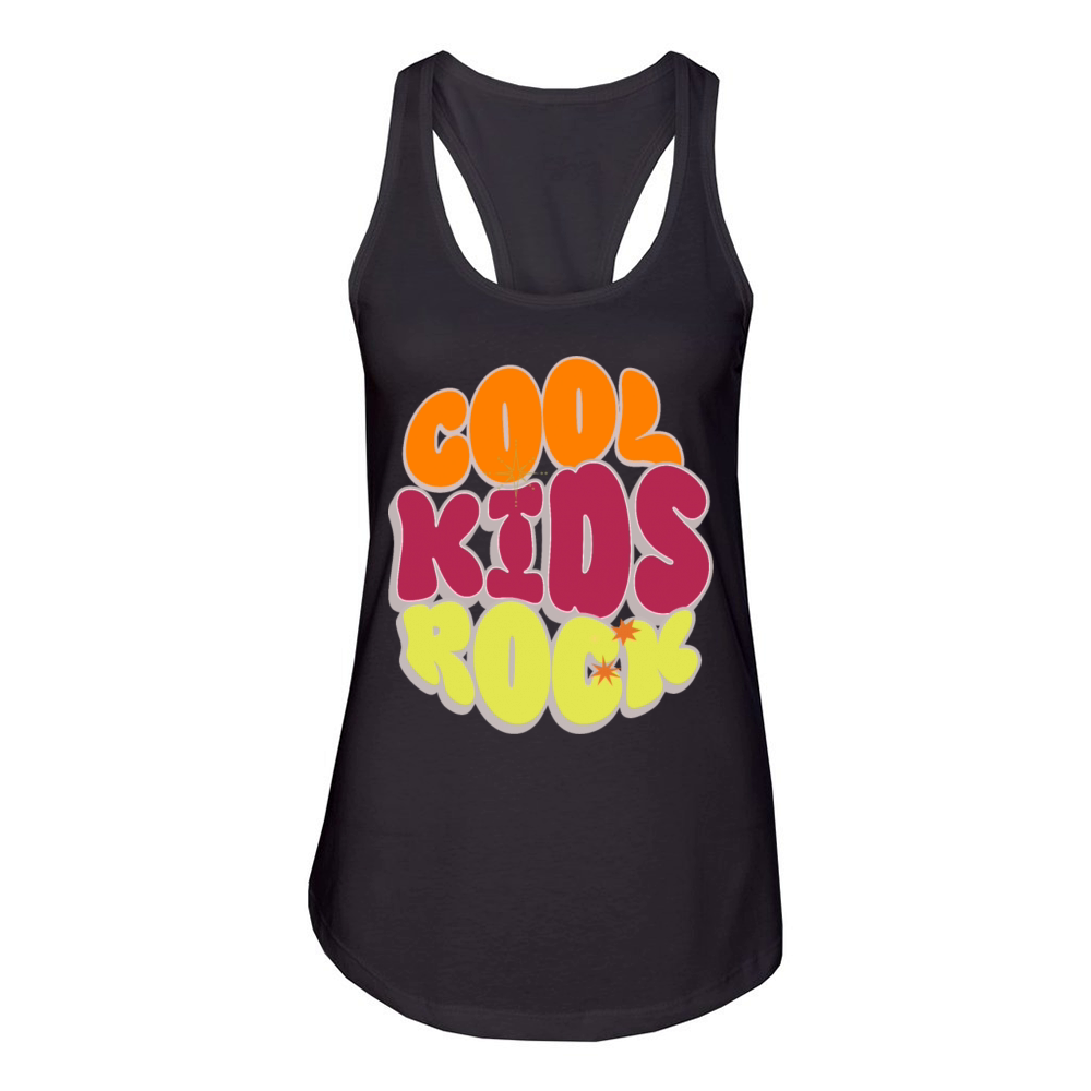 COOL KIDS ROCK Women's Racerback Tank