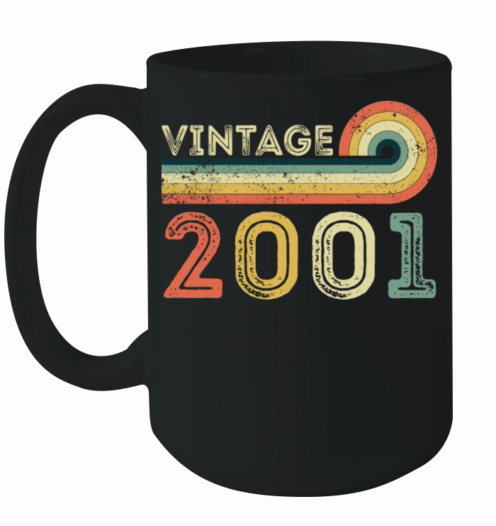Vintage 2001 Born in 2001 Birthday Gift Ceramic Mug