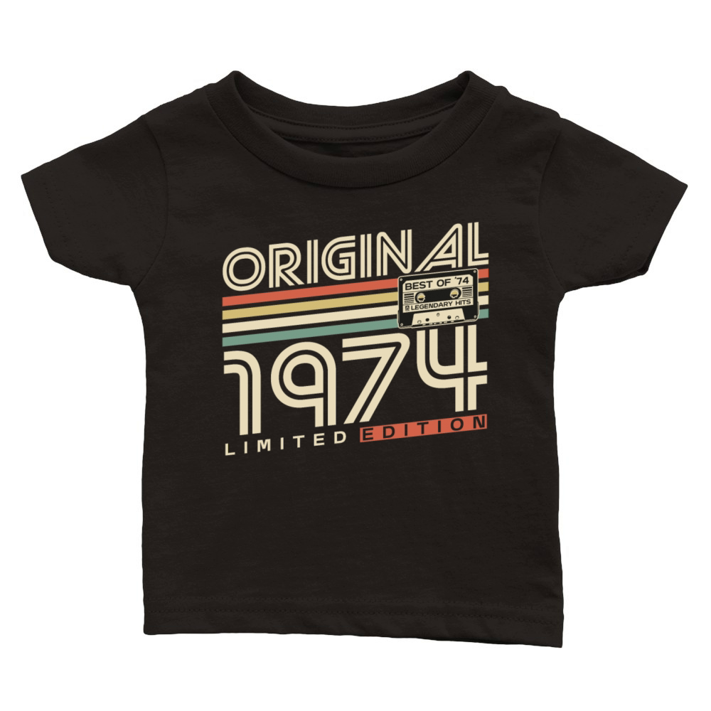 Original 1974 Vintage Retro 50th birthday Classic Baby Crewneck T-shirt