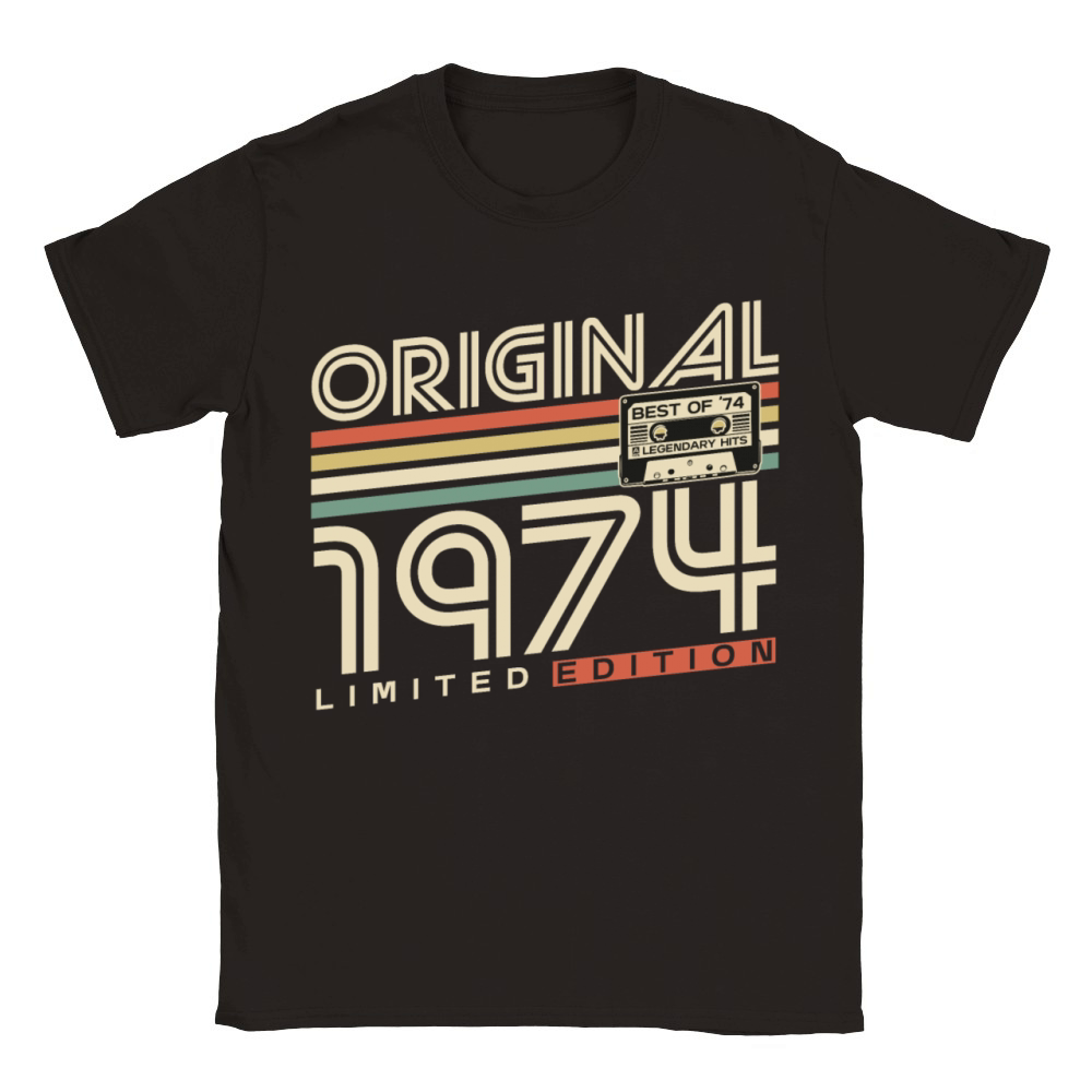 Original 1974 Vintage Retro 50th birthday Classic Kids Crewneck T-shirt