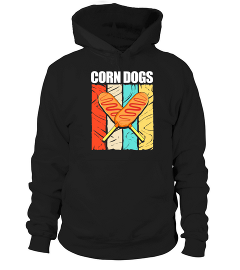 Retro Vintage Stick Food Lover Corn Dogs Hoodie Unisex