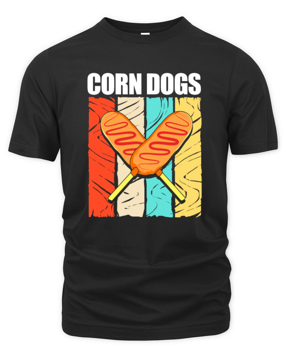 Retro Vintage Stick Food Lover Corn Dogs Organic Unisex T-shirt