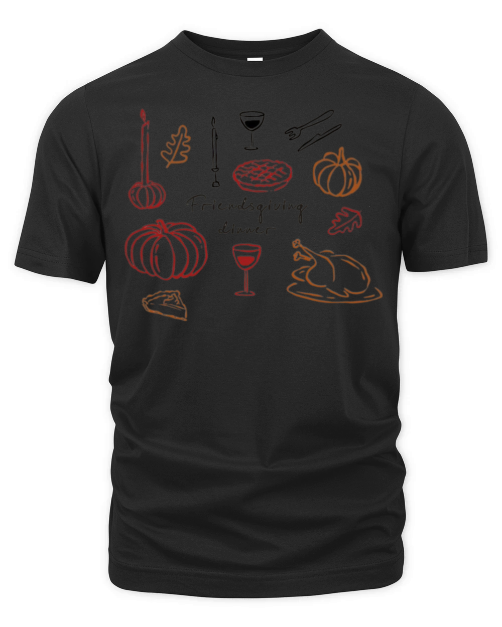 Thanksgiving Day Minimalist Organic Unisex T-shirt