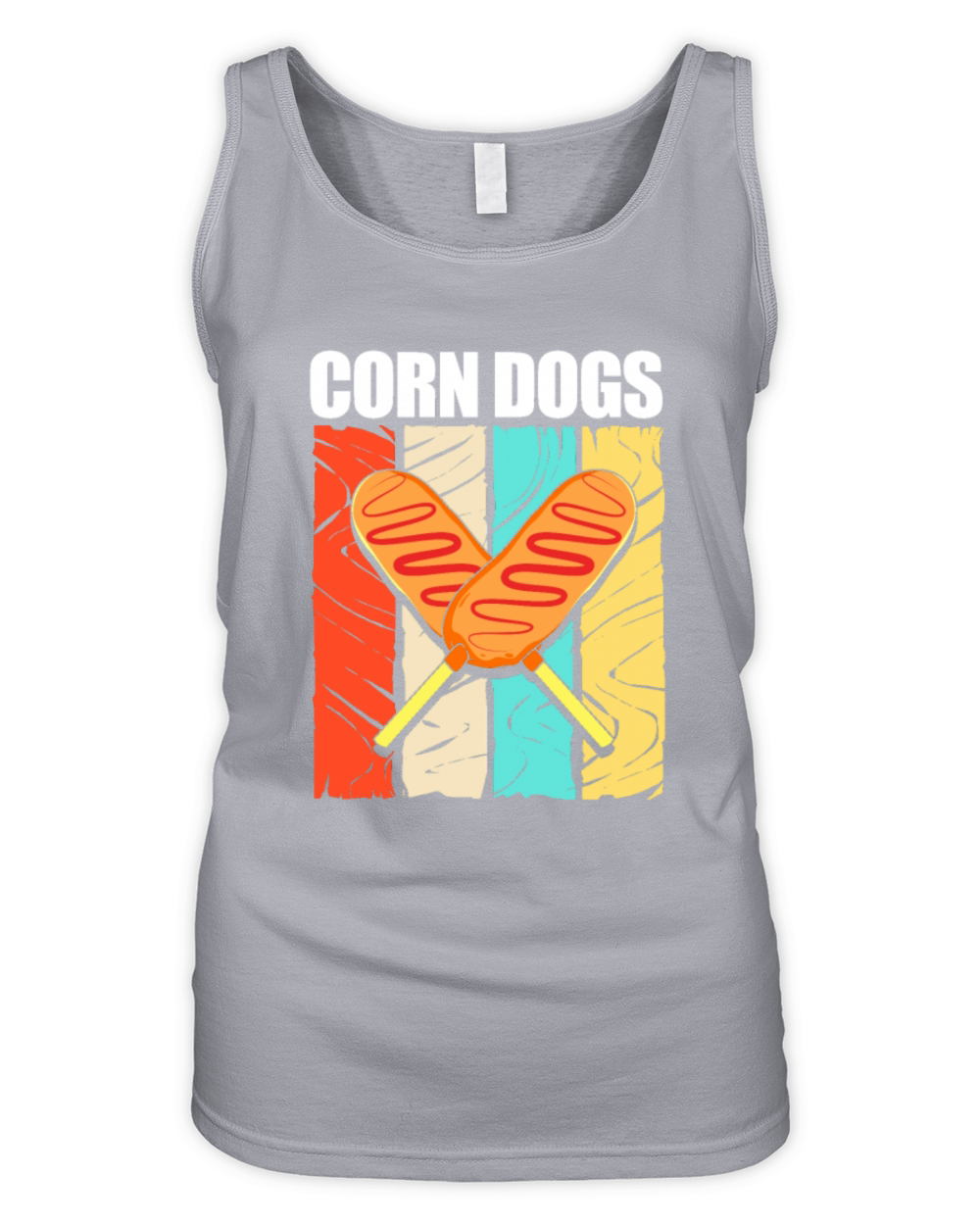 Retro Vintage Stick Food Lover Corn Dogs Organic Women's Tank Top