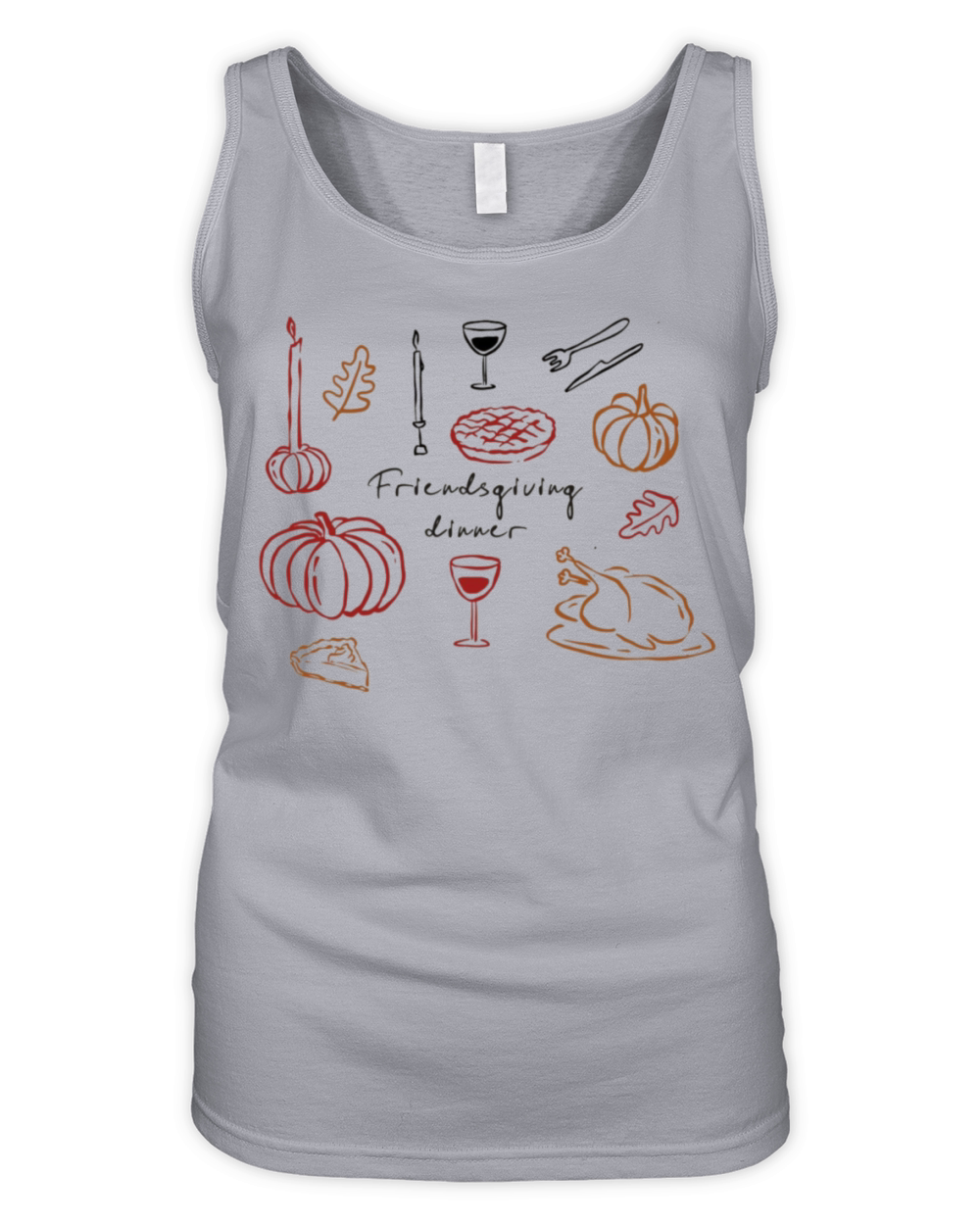 Thanksgiving Day Minimalist Organic Women's Tank Top