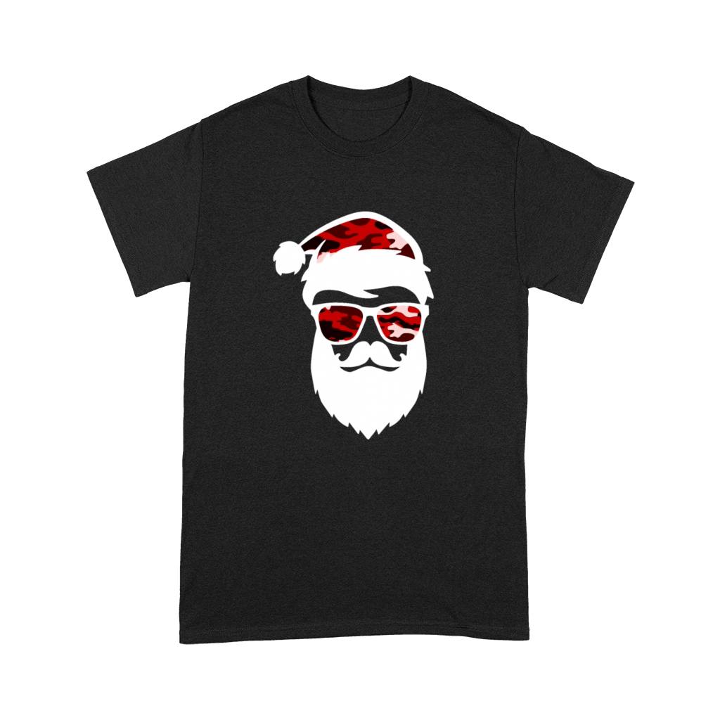 Funny Santa Claus Face Sunglasses Camo Camouflage Premium T-shirt