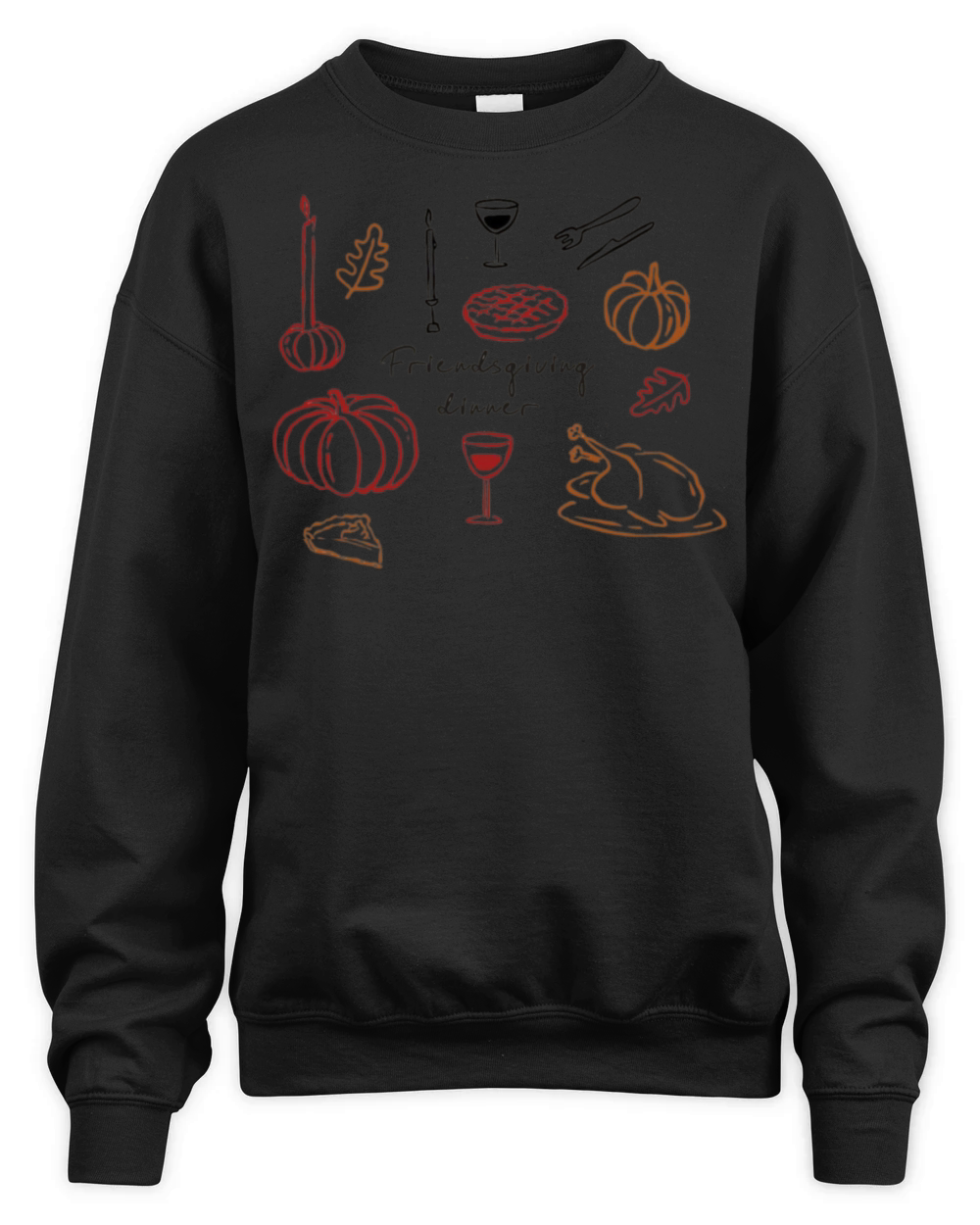 Thanksgiving Day Minimalist Unisex Premium Crewneck Sweatshirt