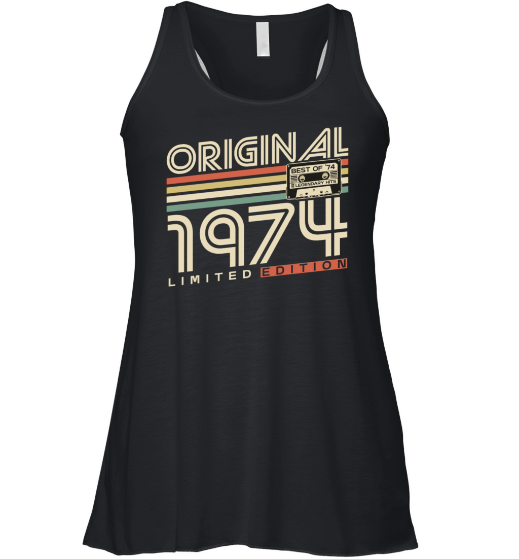 Original 1974 Vintage Retro 50th birthday Women's Flowy Tank Top