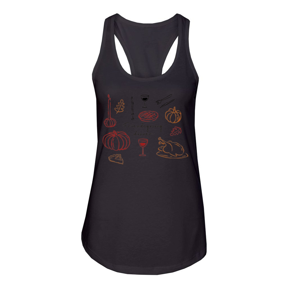 Thanksgiving Day Minimalist Women's Racerback Tank