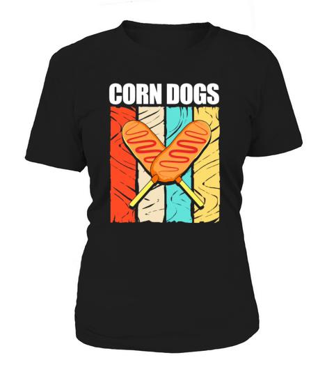 Retro Vintage Stick Food Lover Corn Dogs Women's T-Shirt