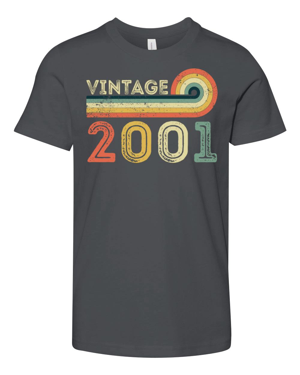 Vintage 2001 Born in 2001 Birthday Gift Youth Unisex Jersey Tee