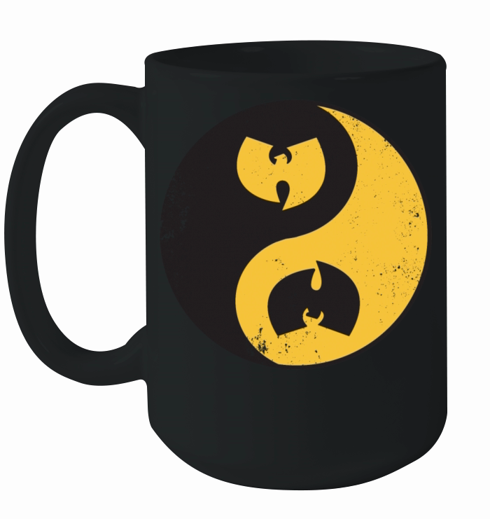 yin and yang wutang black and yellow Ceramic Mug