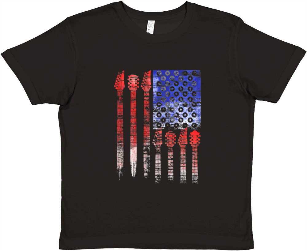 Country Music USA National day Flag Country Music Premium Kids Crewneck T-shirt