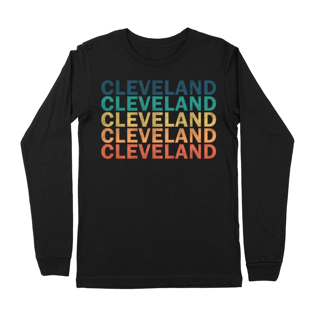 Cleveland Name T Shirt - Cleveland Vintage Retro N Premium Long Sleeve