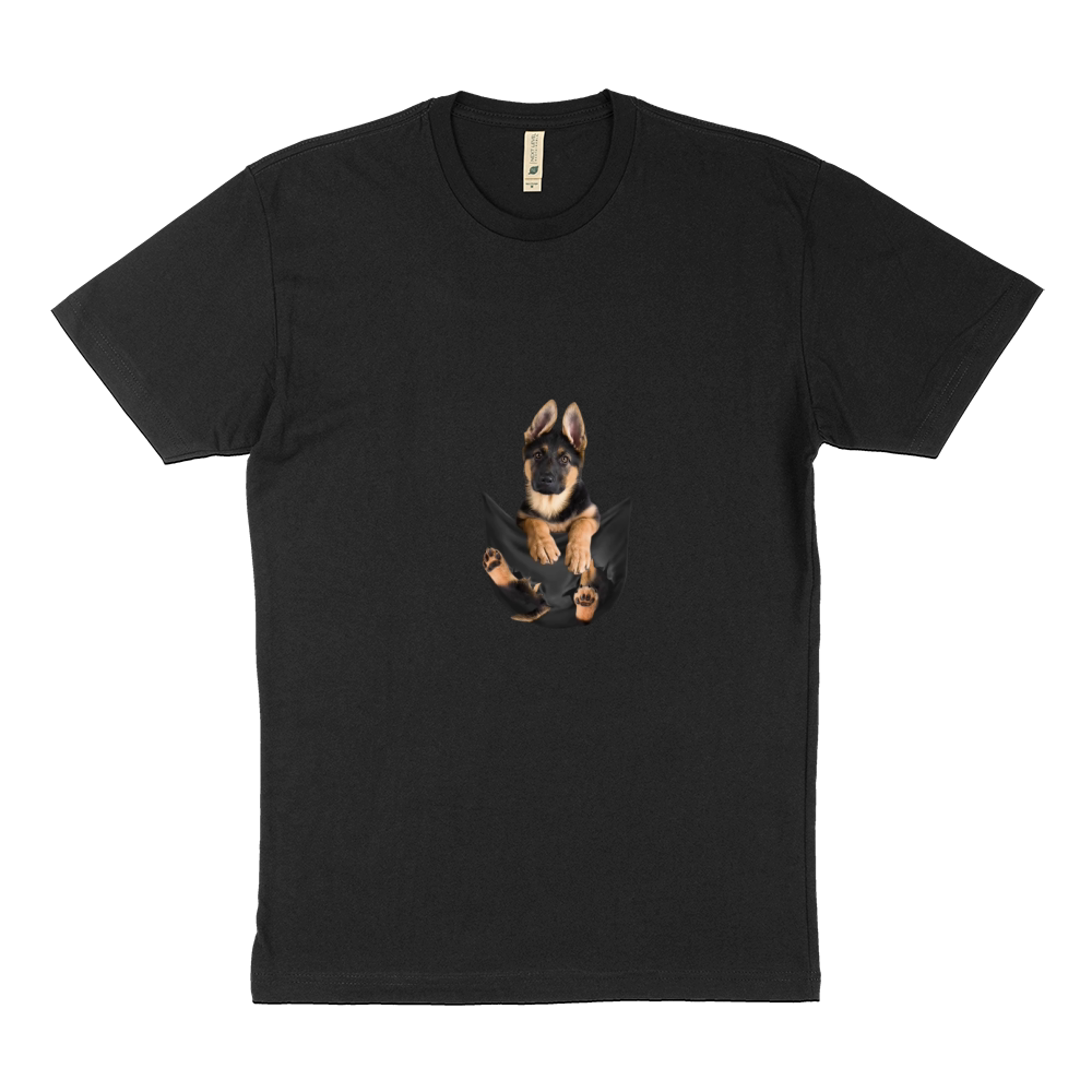 German Shepherd In Pocket Sustainable T-Shirt