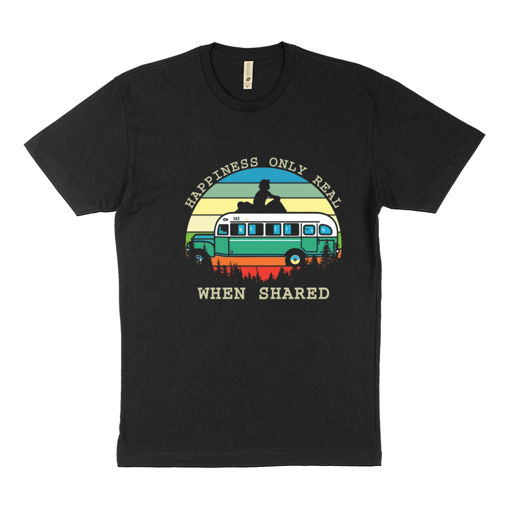 Happiness only real when shared vintage Sustainable T-Shirt