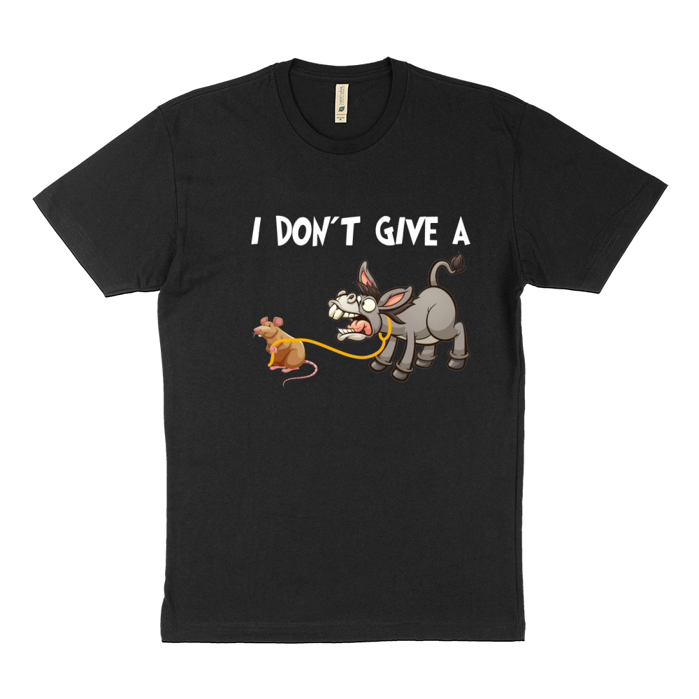 I Don’t Give A Rats Ass Mouse Walking Donkey Funny Sustainable T-Shirt