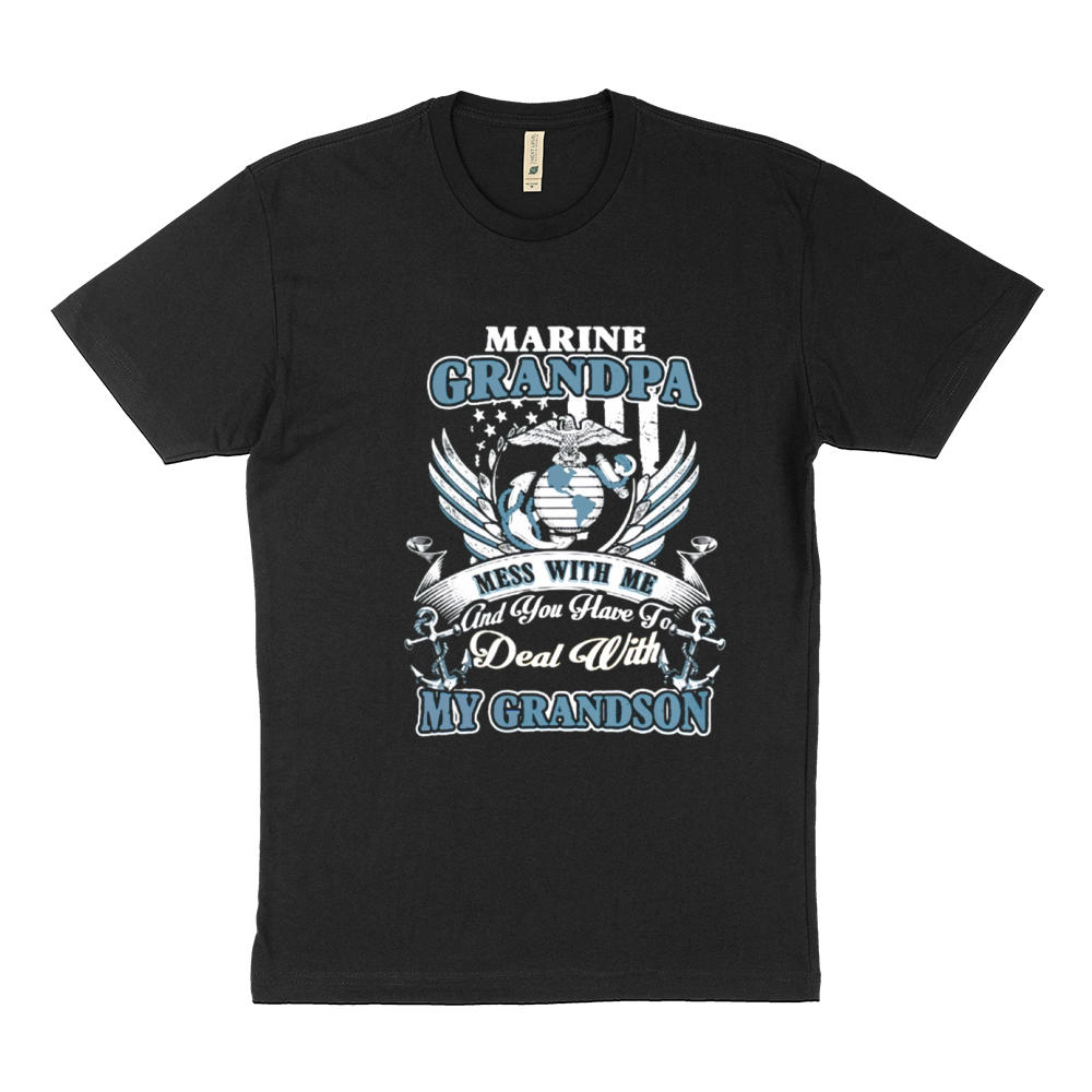 MARINE GRANDPA - MARINE PAPA - MARINE GRANDFATHER - MY GRANDSON Sustainable T-Shirt