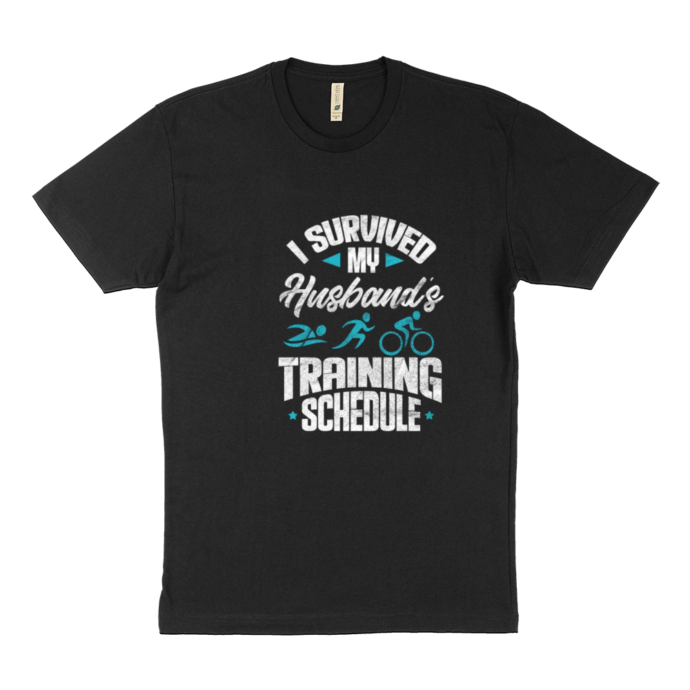 Triathlon I Survived My Husbands Training Schedule Sustainable T-Shirt
