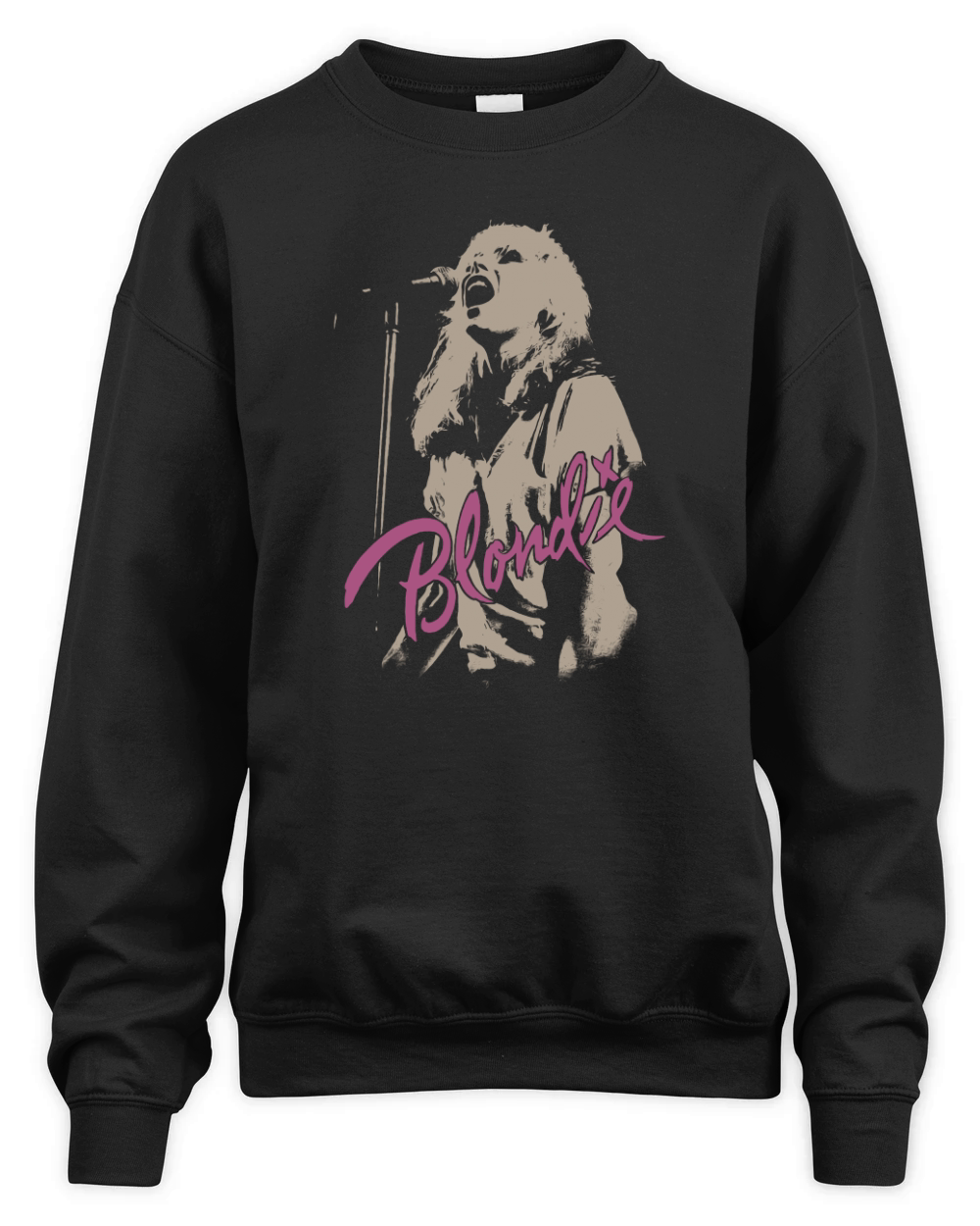 Blondie Rock Band Mic Unisex Premium Crewneck Sweatshirt