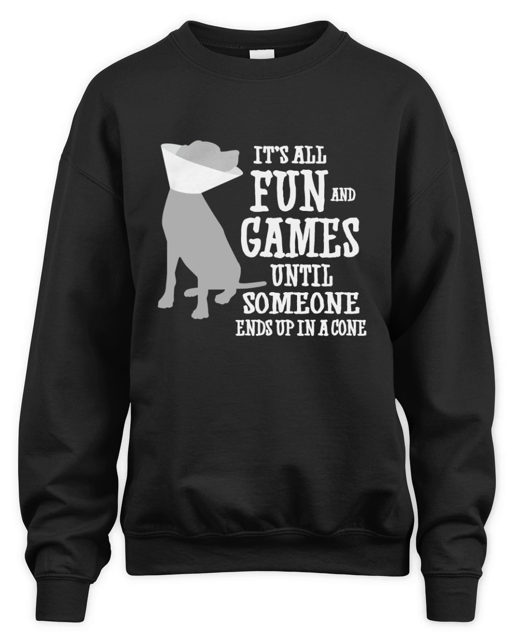 It's all fun and games until someone ends up in a cone Unisex Premium Crewneck Sweatshirt
