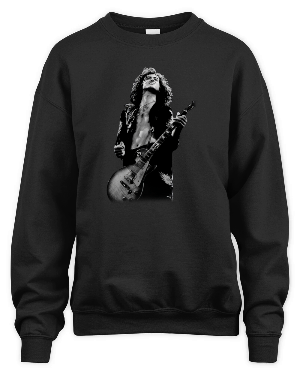Jimmy Page play guitar shirt Unisex Premium Crewneck Sweatshirt