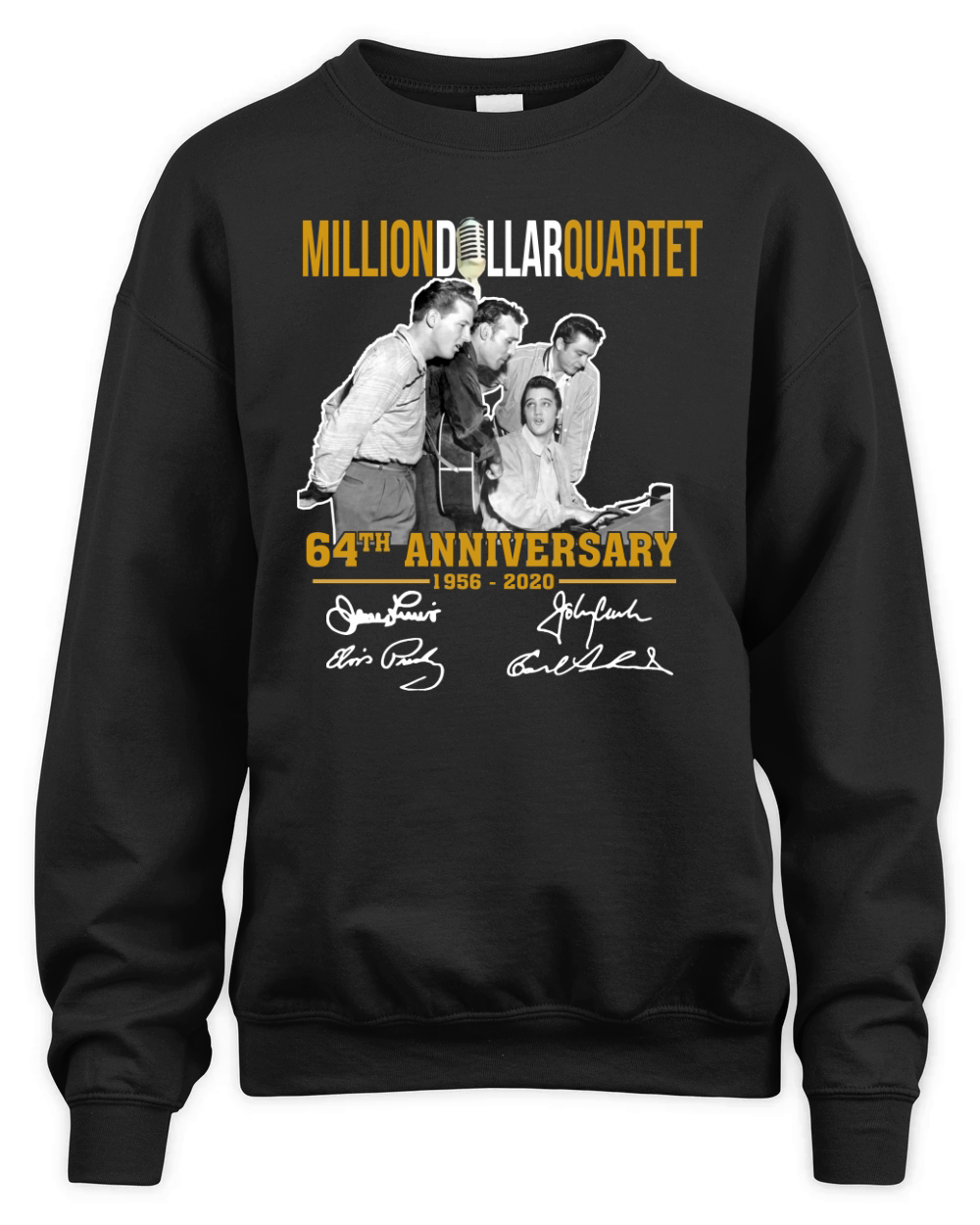 Million dollar quartet 64th anniversary 1956 2020 signatures Unisex Premium Crewneck Sweatshirt