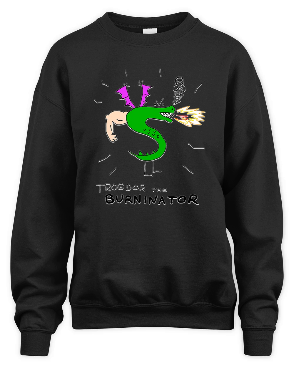 TROGDOR THE BURNINATOR BURNINATOR GEEK GEEKY NERDY INTERNET MEME Unisex Premium Crewneck Sweatshirt