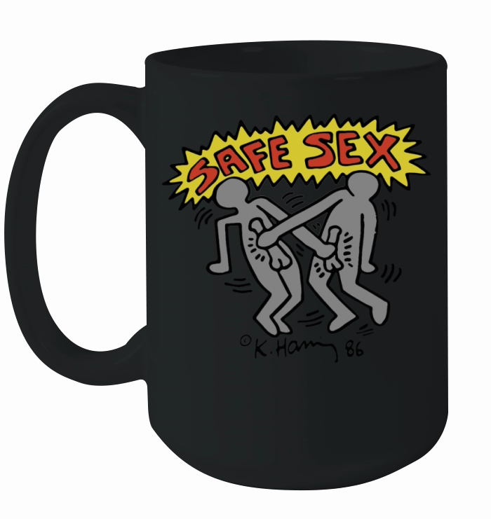 Harry Styles Keith Haring Safe Sex T-Shirt Ceramic Mug