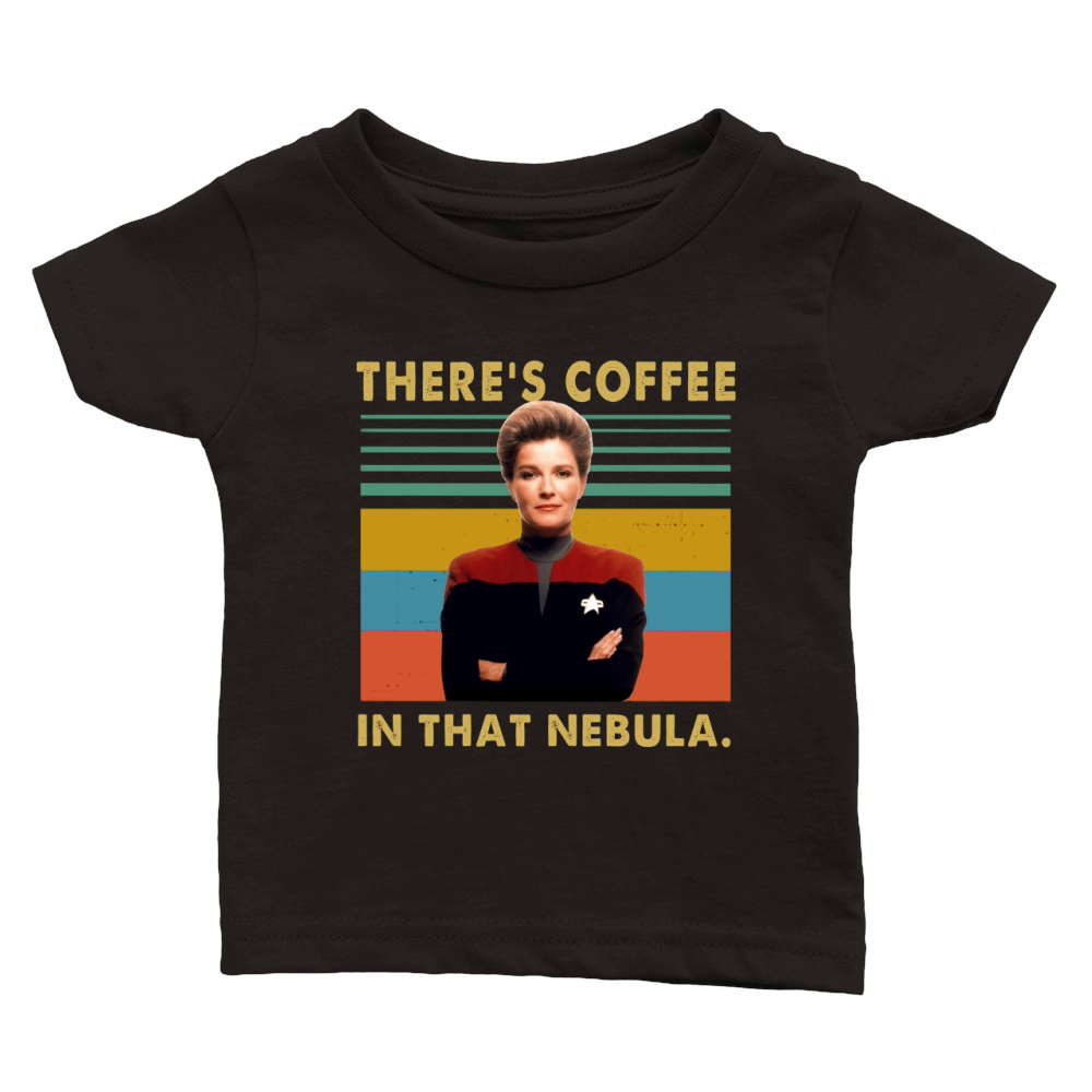 Kate Mulgrew There’s Coffee In That Nebula Vintage shirt Classic Baby Crewneck T-shirt