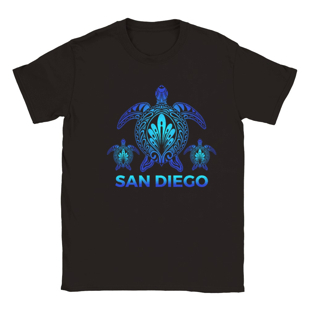 Vintage San Diego California CA Turtle Souvenirs Classic Kids Crewneck T-shirt