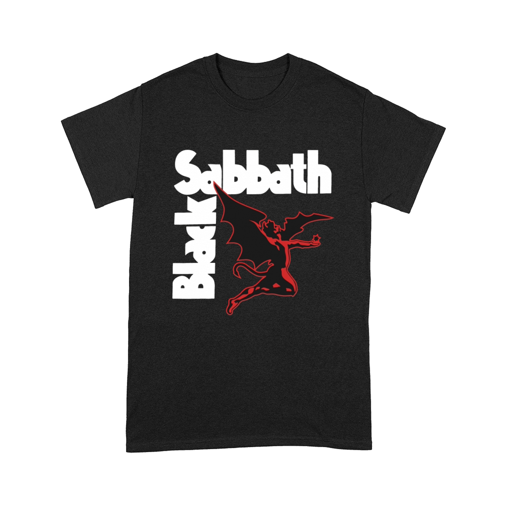 T-shirt Homme Black Sabbath Demon Fire Circle - 100% Coton, Manches Courtes, Coupe Regular, Licence Officielle