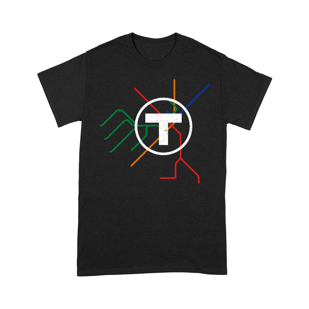 Boston T Subway Map Vintage Mbta Comfort T-shirt