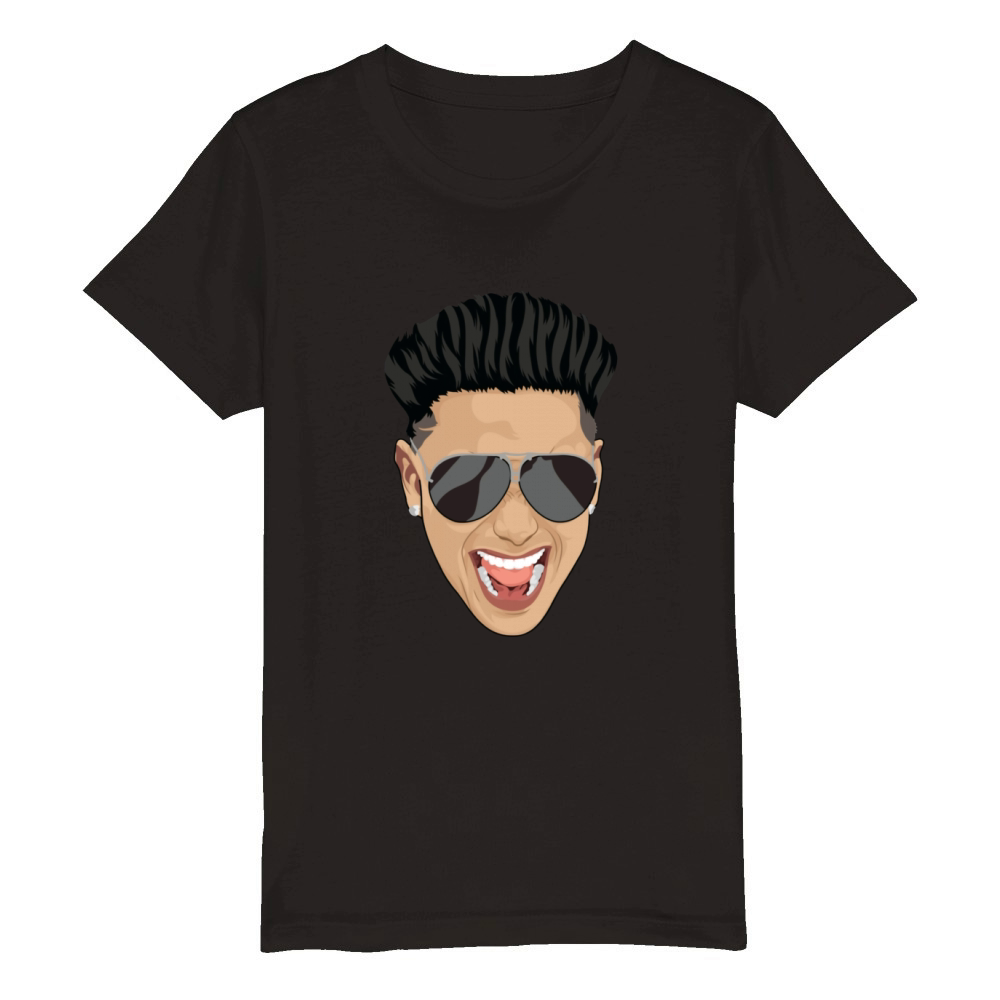 Dj Pauly D Face Organic Kids Crewneck T-shirt