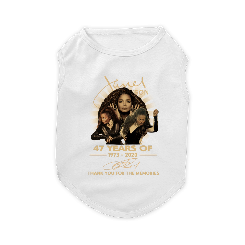 Janet Jackson 47 Years Of 1973 2020 Signature Thank You For The Memories shirt Pet T-Shirt