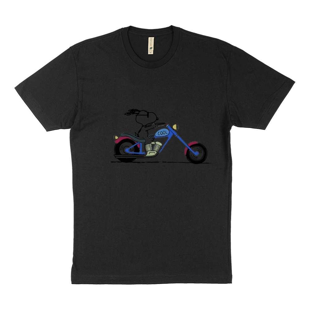 Cool Snoopy riding motorcycle Peanuts Sustainable T-Shirt
