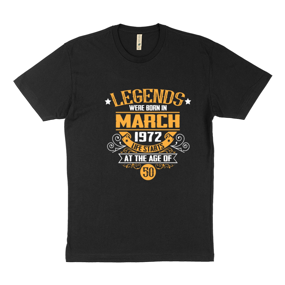 Legends were born in March 1972 Sustainable T-Shirt