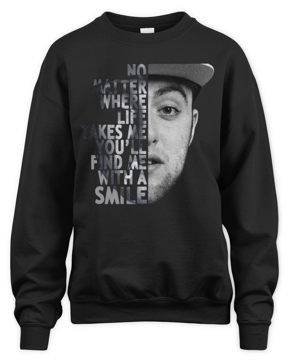 Mac Miller no matter where life takes me you'll find me with a smile shirt Unisex Premium Crewneck Sweatshirt