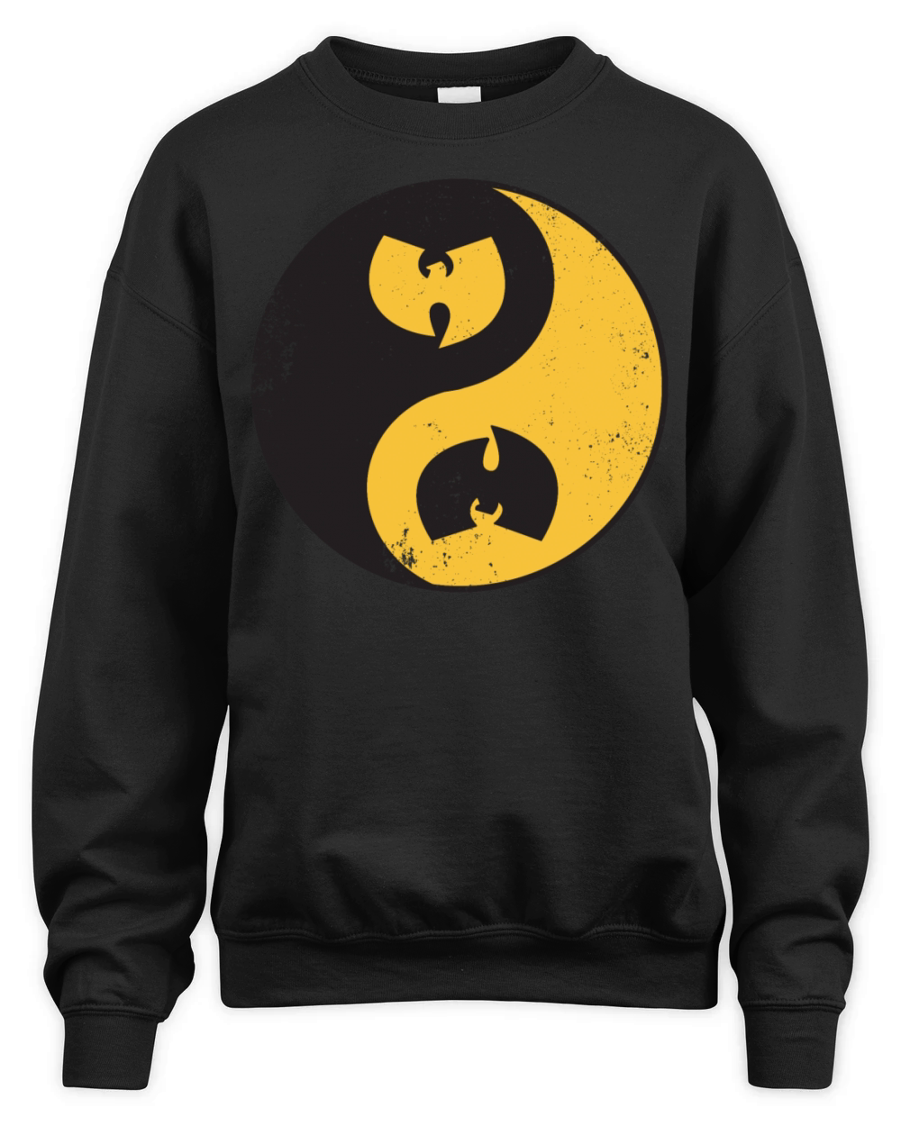 yin and yang wutang black and yellow Unisex Premium Crewneck Sweatshirt