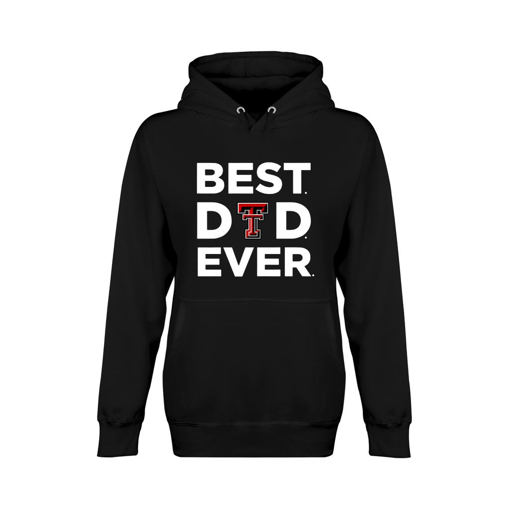 Texas Tech Red Raiders_Best Dad Ever Unisex Premium Pullover Hoodie