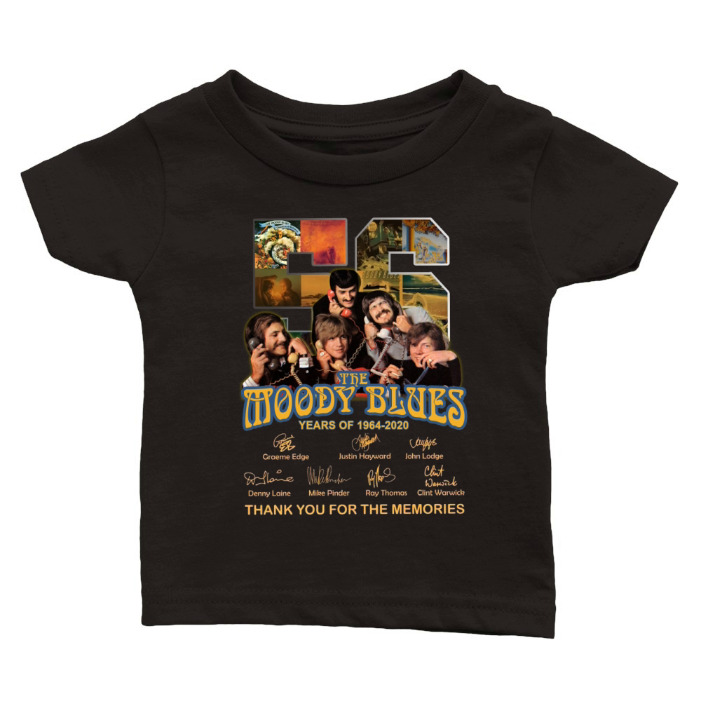 56 the moody blues years of 1964 2020 thank you for the memories signatures Classic Baby Crewneck T-shirt