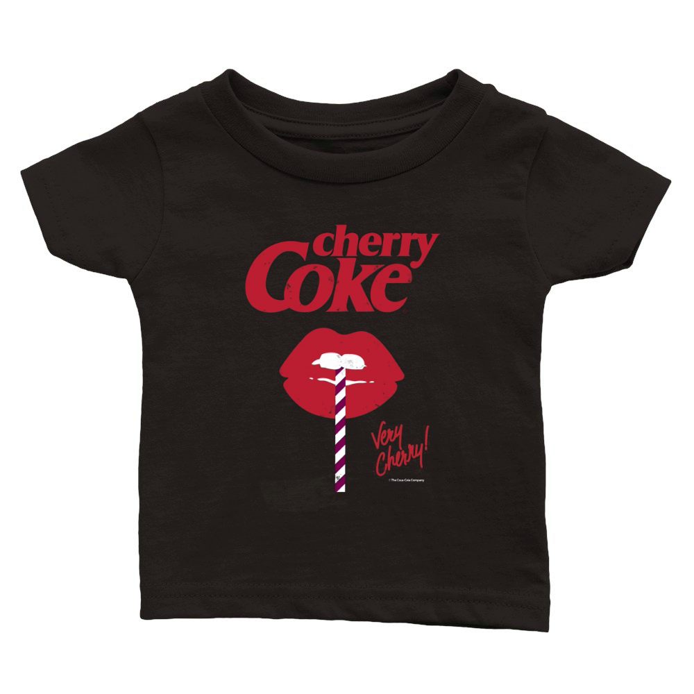 COCACOLA VINTAGE VERY CHERRY COKE LIPS GRAPHIC Classic Baby Crewneck T-shirt