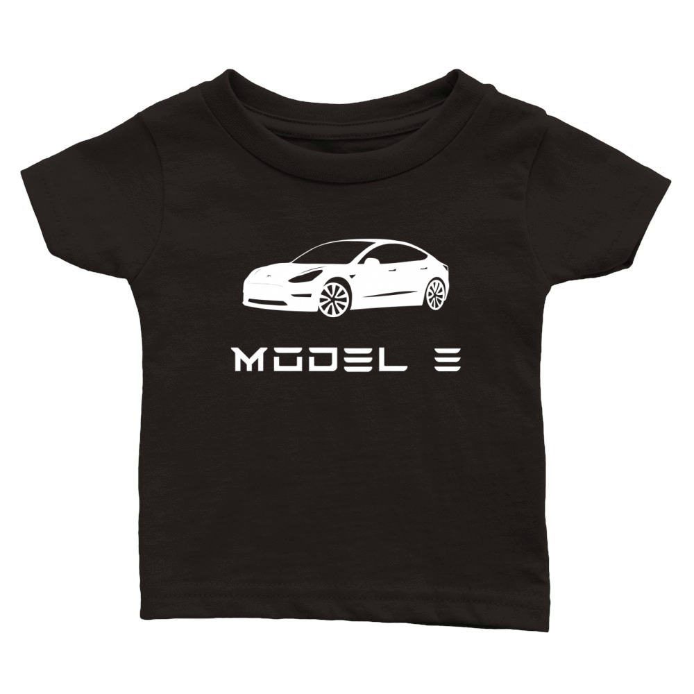 Tesla Model 3 Classic Baby Crewneck T-shirt