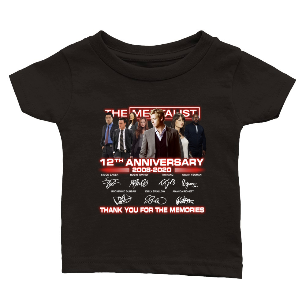 The Mentalist 12th anniversary thank you for the memories signatures Classic Baby Crewneck T-shirt